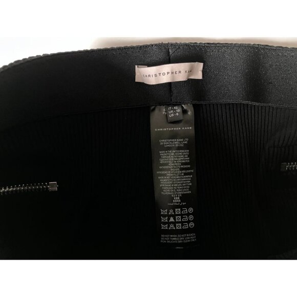 Christopher Kane Ribbed Jersey Zipper Trouser Black Size 6 - Picture 9 of 10